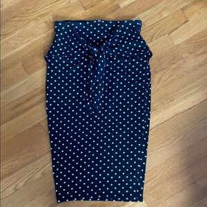 Bailey 44 Black and White Tie Front Pencil Skirt